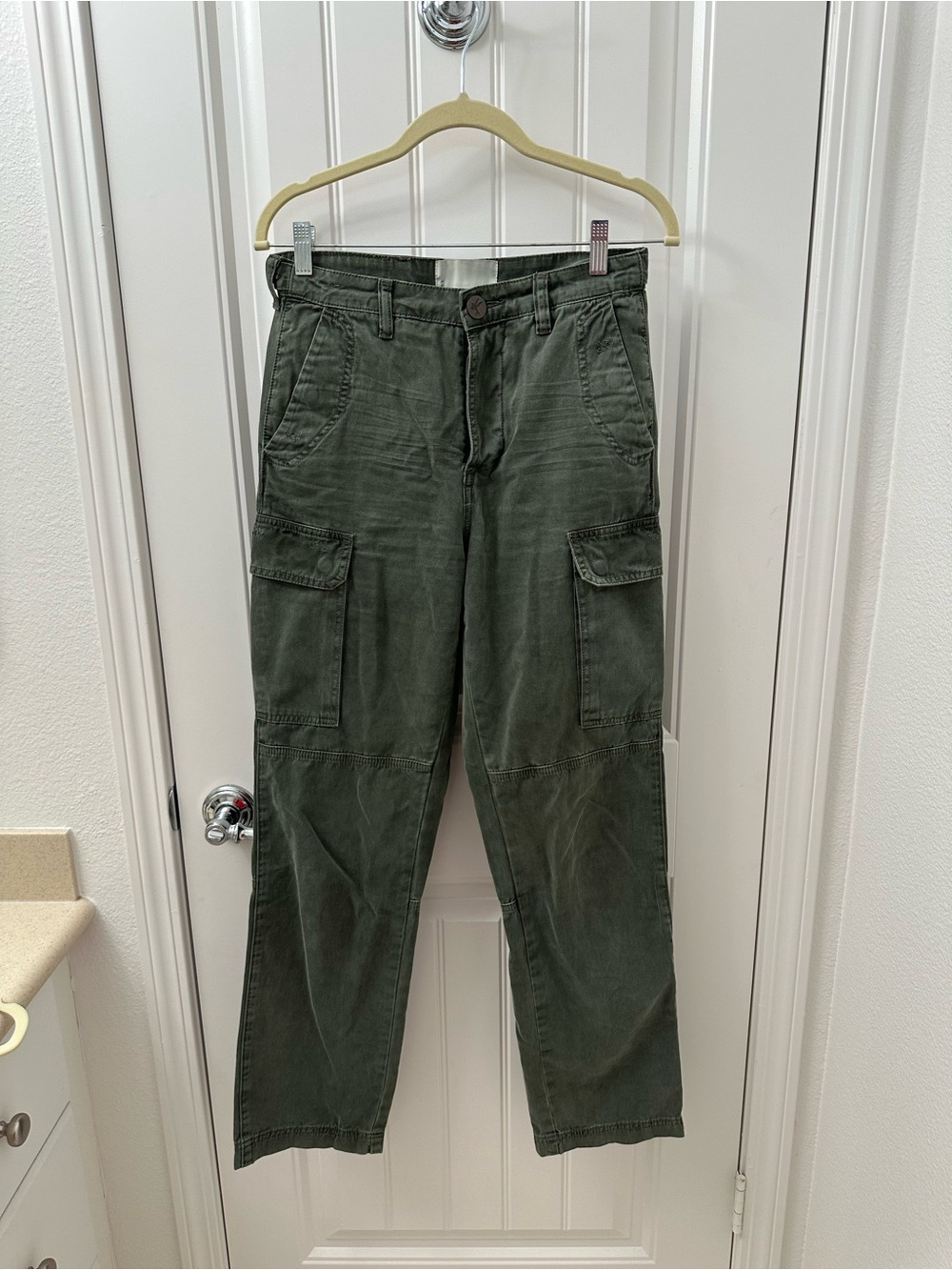One Teaspoon Women Olive Cargo Motion Pants